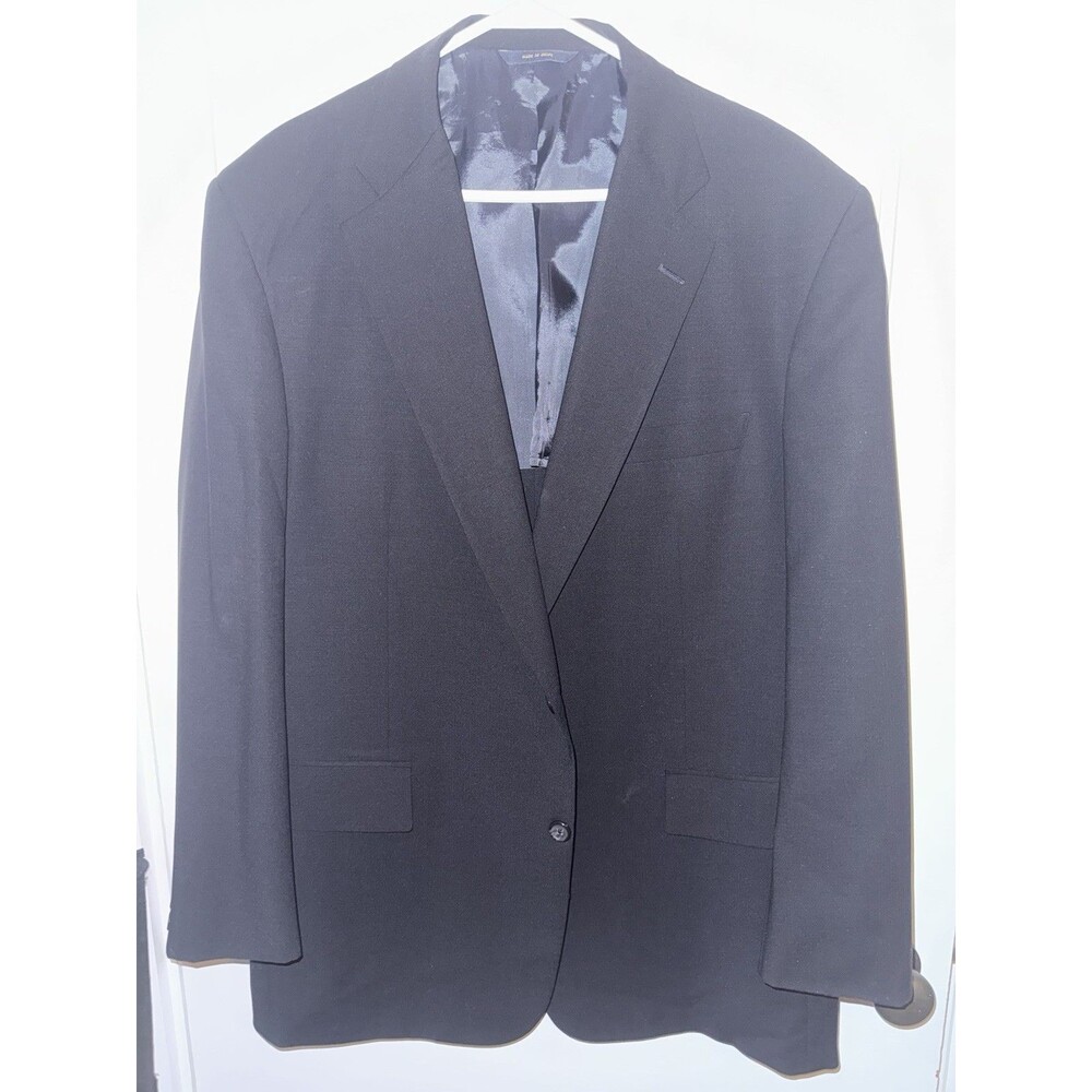 Brooks Brothers Brookscool Mens 44L Black Single Breasted 2 Button Blazer
